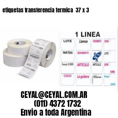 etiquetas transferencia termica  37 x 3