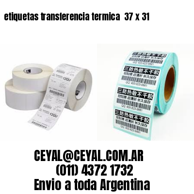 etiquetas transferencia termica  37 x 31