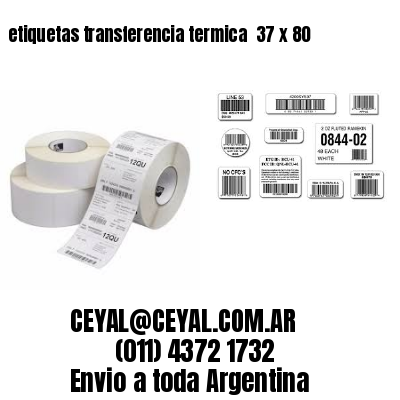 etiquetas transferencia termica  37 x 80