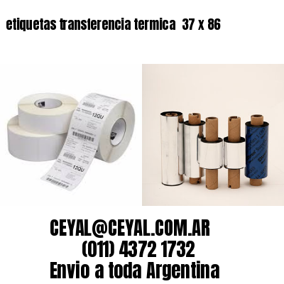 etiquetas transferencia termica  37 x 86