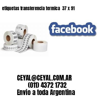 etiquetas transferencia termica  37 x 91