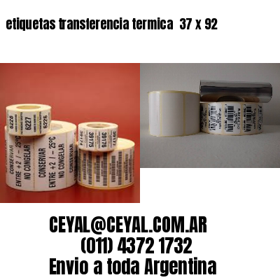 etiquetas transferencia termica  37 x 92