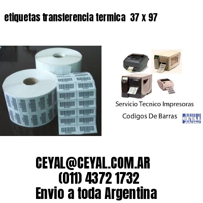 etiquetas transferencia termica  37 x 97