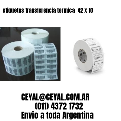etiquetas transferencia termica  42 x 10