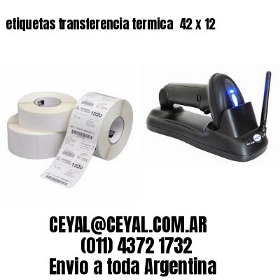 etiquetas transferencia termica  42 x 12