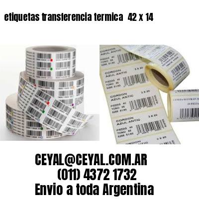 etiquetas transferencia termica  42 x 14