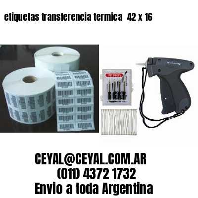 etiquetas transferencia termica  42 x 16