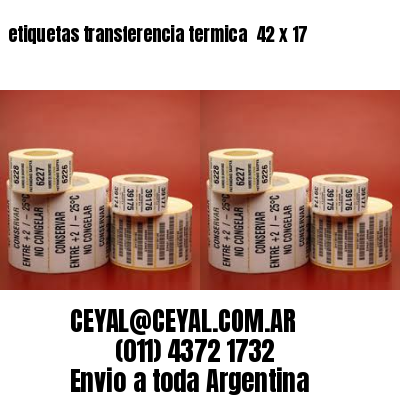 etiquetas transferencia termica  42 x 17