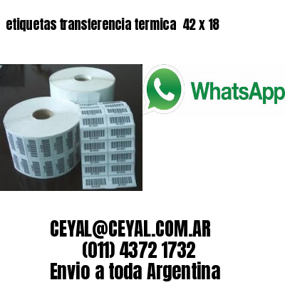 etiquetas transferencia termica  42 x 18