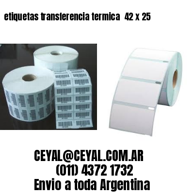 etiquetas transferencia termica  42 x 25
