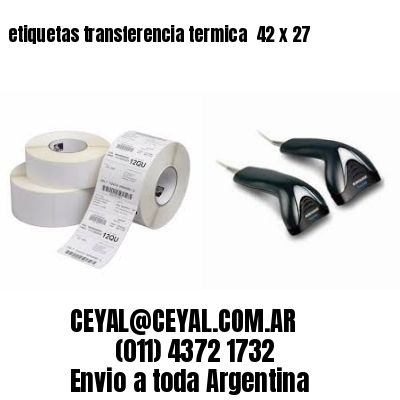 etiquetas transferencia termica  42 x 27