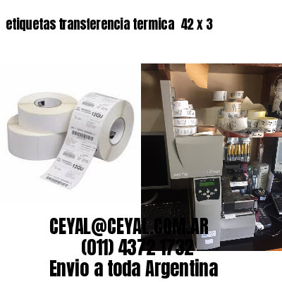 etiquetas transferencia termica  42 x 3