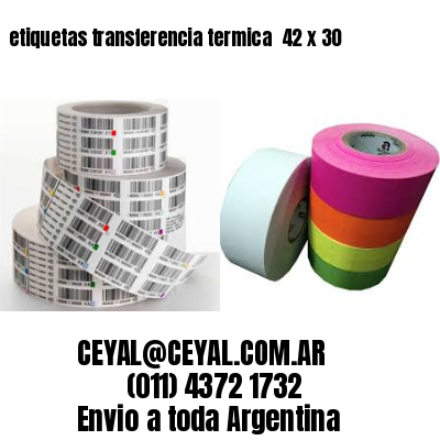 etiquetas transferencia termica  42 x 30