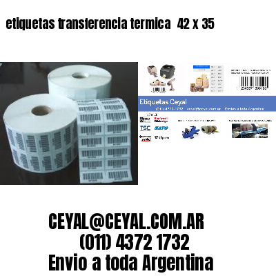 etiquetas transferencia termica  42 x 35