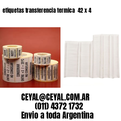 etiquetas transferencia termica  42 x 4