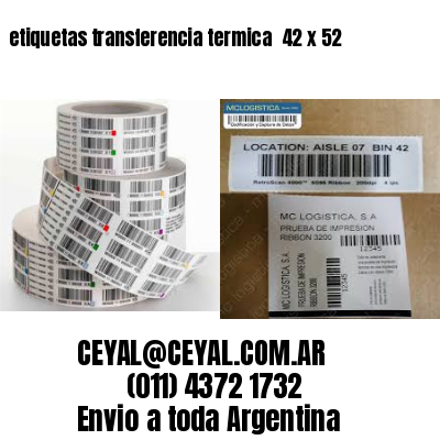 etiquetas transferencia termica  42 x 52