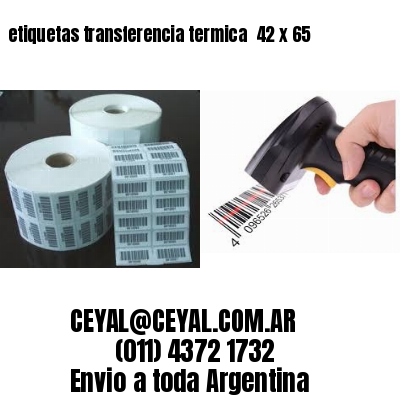 etiquetas transferencia termica  42 x 65