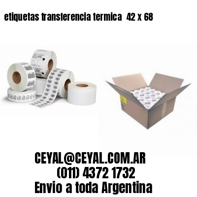 etiquetas transferencia termica  42 x 68
