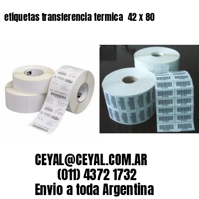 etiquetas transferencia termica  42 x 80