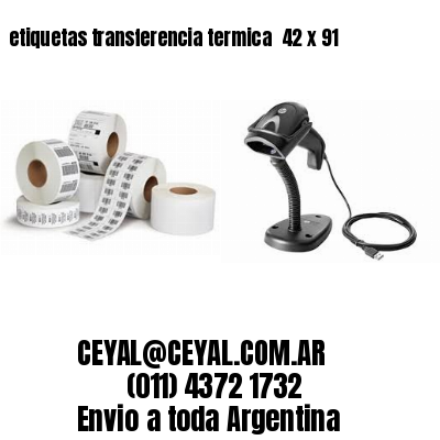 etiquetas transferencia termica  42 x 91