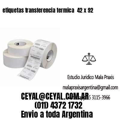 etiquetas transferencia termica  42 x 92