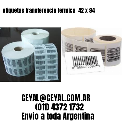 etiquetas transferencia termica  42 x 94