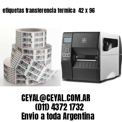 etiquetas transferencia termica  42 x 96