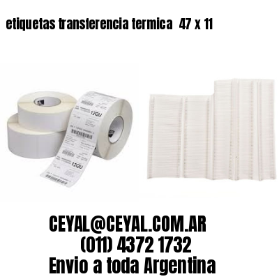 etiquetas transferencia termica  47 x 11