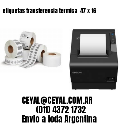 etiquetas transferencia termica  47 x 16