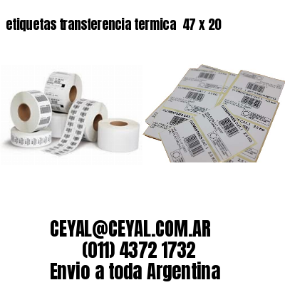 etiquetas transferencia termica  47 x 20