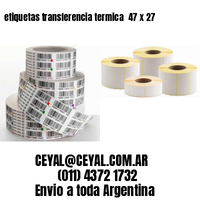 etiquetas transferencia termica  47 x 27