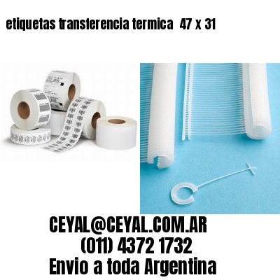 etiquetas transferencia termica  47 x 31