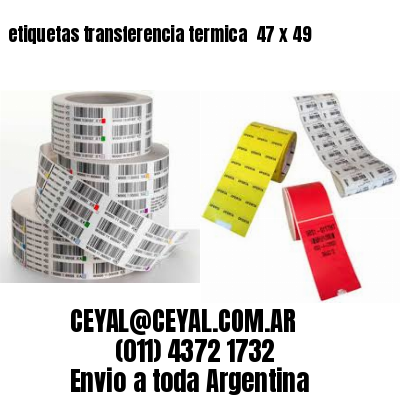 etiquetas transferencia termica  47 x 49