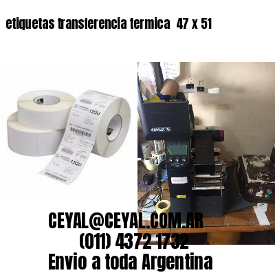 etiquetas transferencia termica  47 x 51