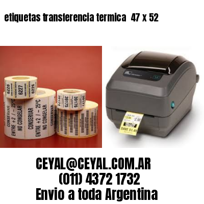 etiquetas transferencia termica  47 x 52