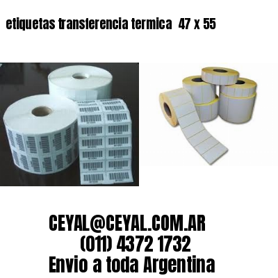 etiquetas transferencia termica  47 x 55