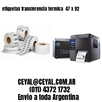 etiquetas transferencia termica  47 x 92