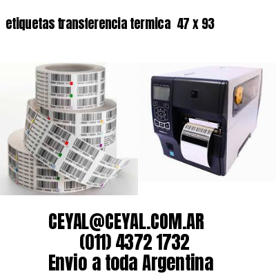 etiquetas transferencia termica  47 x 93