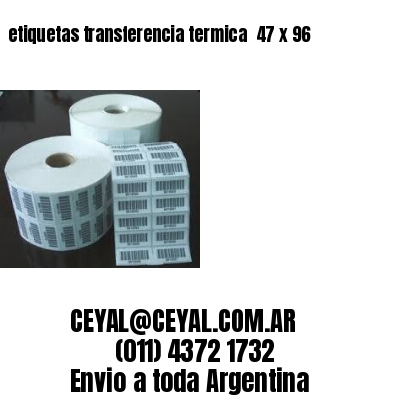 etiquetas transferencia termica  47 x 96