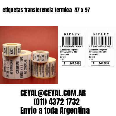 etiquetas transferencia termica  47 x 97
