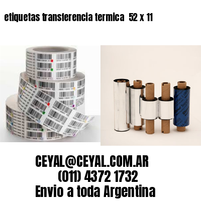 etiquetas transferencia termica  52 x 11