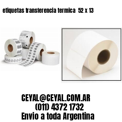 etiquetas transferencia termica  52 x 13