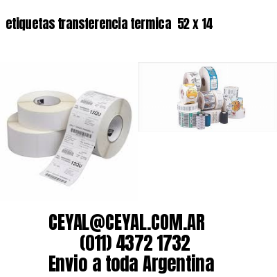 etiquetas transferencia termica  52 x 14