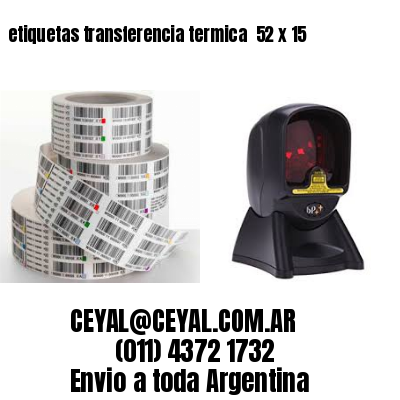 etiquetas transferencia termica  52 x 15