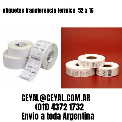 etiquetas transferencia termica  52 x 16