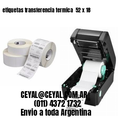 etiquetas transferencia termica  52 x 18