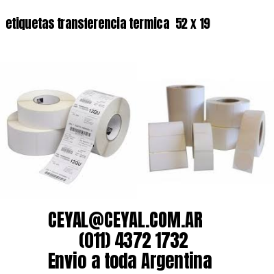 etiquetas transferencia termica  52 x 19