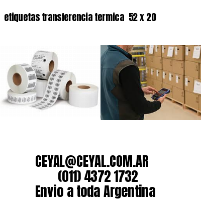 etiquetas transferencia termica  52 x 20