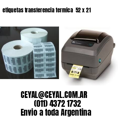 etiquetas transferencia termica  52 x 21