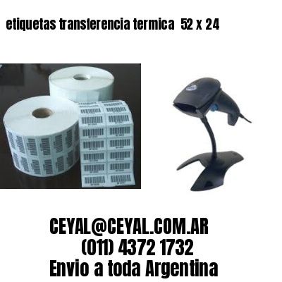 etiquetas transferencia termica  52 x 24